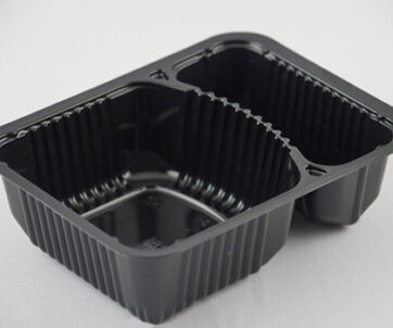 2 Cmpt Lg Dual Ovenable Hamburger Tray 6278 CPET