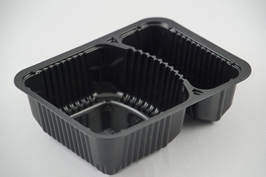 2 Cmpt Lg Dual Ovenable Hamburger Tray 6278 CPET